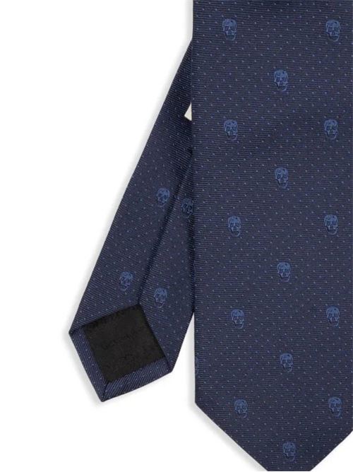 Blue fabric tie ALEXANDER MCQUEEN | 1657244Q0534268